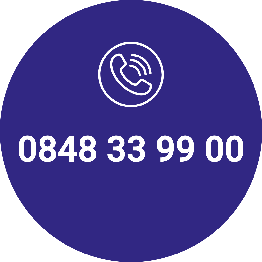 Call to Action Button: 0848 33 99 00
